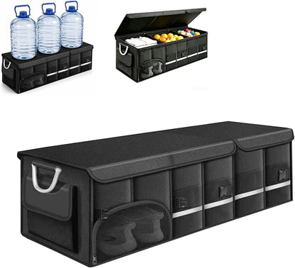 Collapsible Multi Compartment Car Trunk Organizer,SUV Trunk Organizer, suitable for Car Accessories Interior for Women and Men (JB-90)