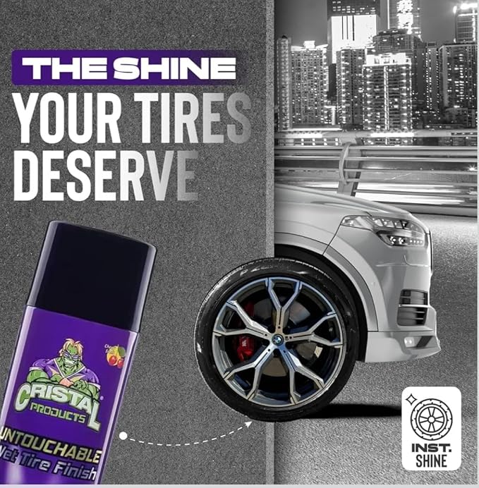 Untouchable Wet Tire Finish 13oz (Pack of 6) – Long Lasting Tire Shine for Cars, Trucks & SUVs – Deep Wet Look Finish & Waterproof Protection