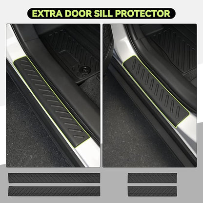 Tongama-Floor Mats for 2022-2025 2026 Hyundai Tucson Gas, All Weather TPE Trunk Mat and Backrest Mats Protector and Cargo Net and Door Sill Guards for Hyundai Tucson Floor Liner Accessories