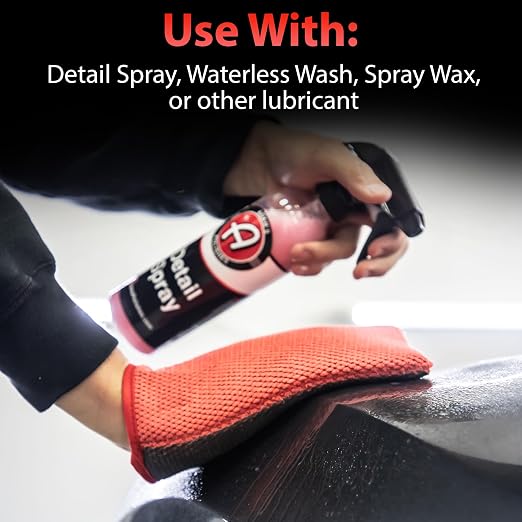 Adam's Polishes Clay Mitt - Medium Grade Clay Bar Infused Mitt | Car Detailing Glove Quickly Removes Debris from Your Paint, Glass, Wheels, & More