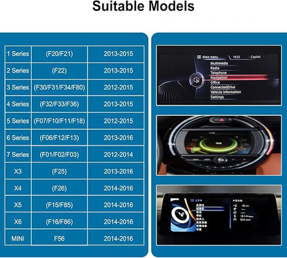 Wireless CarPlay Android Auto Adapter Decoder Retrofit Kit Fits BMW 2012-2016 Year X3 X4 X5 X6 MINI & 1-7 Series with NBT System, Supports Airplay Mirror Link/Camera/USB Drive/Navigation etc