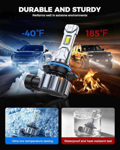 Marsauto M1S 9012 Fog Bulbs, 80000LM 6000K Cool White, 1:1 Halogen Size, Plug and Play Fog Light, 80,000+ Hours Lifespan, Non-Glare, Error-Free for Car Truck ATV, 2-Pack