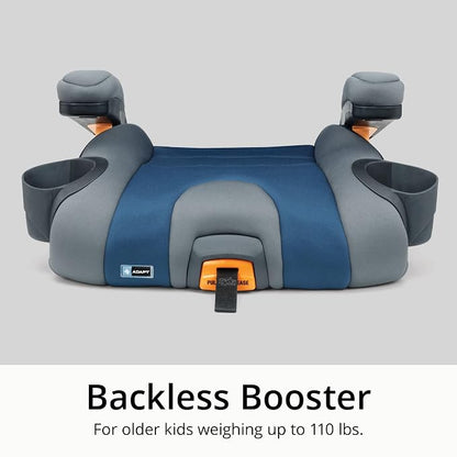 Chicco KidFit Adapt Plus 2-in-1 Belt-Positioning Booster Car Seat, Backless and High Back Booster Seat, for Children Aged 4 Years and up and 40-100 lbs., Vapor/Grey