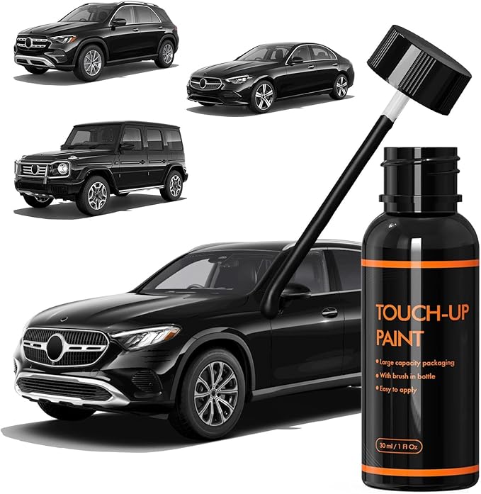 197 Obsidian Black Touch Up Paint for Mercedes Benz, DIY Car Paint Scratch Repair Kit, Automotive Paints, Quick & Easy Fix Scratch Repair for C/E/S/G/CLA/CLE/GLA/GLC/GLE/GLS/EQE/EQS/A/B/AMG