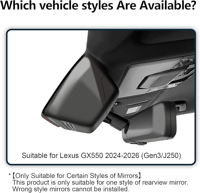 Mangoal Front 4K & Rear 1080p Dash Cam Custom fit for Lexus GX550 2024 2025 2026(Gen3/J250), Premium Luxury Overtail, Integrated OEM Look, UHD 2160P Video, App & WiFi, Easy to Install, GPS, 128GB Card