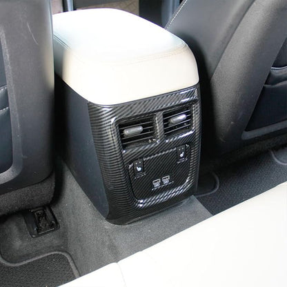 Crosselec Carbon Fiber Rear Armrest box A/C Outlet Vent Trim for Dodge Charger 2011+/Chrysler 300 2015-2021