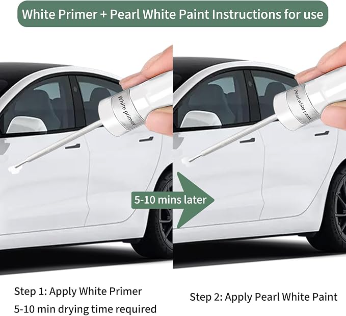 Wind Chill Pearl(089) Touch Up Paint For Toyota Exact Match-Chips and Nicks 2 in 1 Car Paint Pen Scratch Rapair for Avalon/RAV4/Camry/Corolla/Highlander/Prius/Sequoia/Sienna/Tacoma