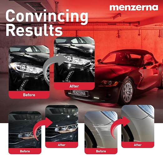 Menzerna Polishing Set 8oz – HCC1000, MCC2500 & SFP3800 | 3-Step System incl. 3 Matching 6-inch Pads for Scratch Removal, Swirl Elimination & Mirror-Like Finish