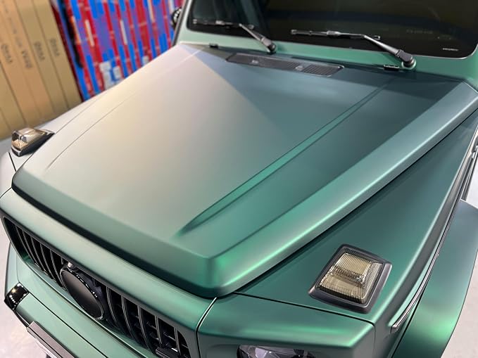 ColorFusion PPF by VViViD, Satin Stealth Chrome Stealth Green Dry Apply PPF Vinyl Car Wrap Roll 10ft x 5ft