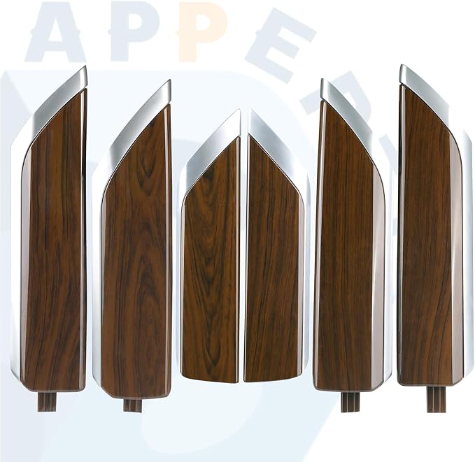 Door Trim Molding Kit Wood Grain 6pcs for Interior Door Panel & Center Console 84458971 Compatible with Chevrolet Chevy Silverado & GMC Sierra Truck Door Accessories Parts