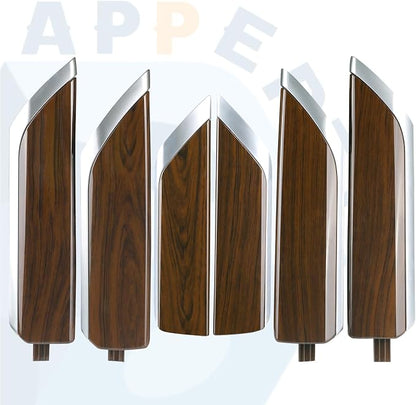 Door Trim Molding Kit Wood Grain 6pcs for Interior Door Panel & Center Console 84458971 Compatible with Chevrolet Chevy Silverado & GMC Sierra Truck Door Accessories Parts