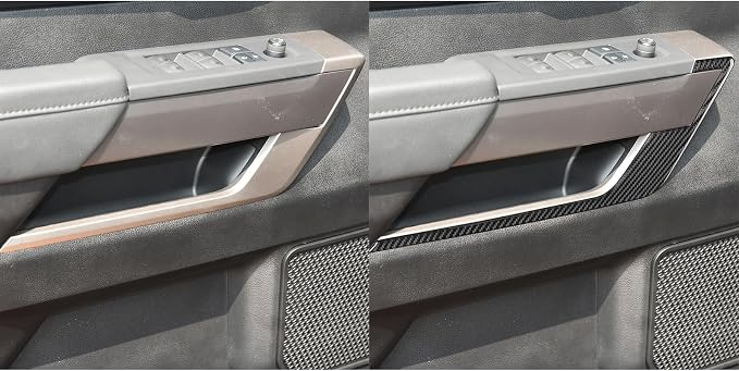 NVCNX Real Premium Carbon Fiber for Toyota Tundra 2022-2026 / Sequoia 2023-2026 2024 2025 Truck Pickup SUV Car Door Armrest Cover Interior Trim Accessories Overlay Sticker 4PCs not for Extended Cab
