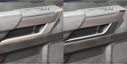 NVCNX Real Premium Carbon Fiber for Toyota Tundra 2022-2026 / Sequoia 2023-2026 2024 2025 Truck Pickup SUV Car Door Armrest Cover Interior Trim Accessories Overlay Sticker 4PCs not for Extended Cab