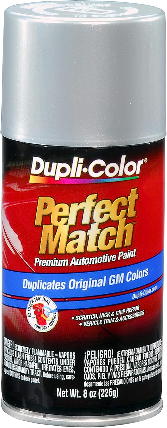 Dupli-Color Perfect Match Premium Automotive Paint, Ultra Silver (M), 8 oz
