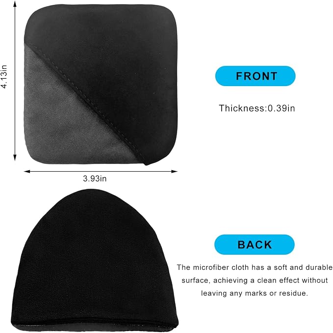 Ohleats 2 PCS Car Screen Cleaner, Microfiber Auto Screen Cleaning Pad, Foldable Touch Screen Cleaner Cloth for Vehicle Dashboard LCD Display, Car Cleaning Kits (Triangle+Square)