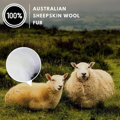 Andalus Brands Luxury Fluffy Car Steering Wheel Covers – Genuine Merino Sheepskin, Soft Fuzzy Car Steering Wheel Cover for Women, Universal 14.5-15" Size, Plush Fur Cute Auto Accessories, White