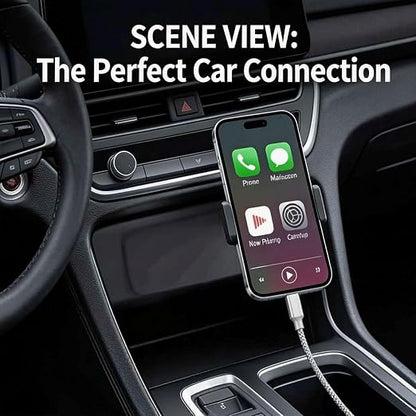 Braided USB-A to USB-C Car Carplay Cable, Gray 3FT Durable Tangle-Free Charging Cable USB-A for Auto and CarPlay, USB C Cable Type C Car Charger Cord for iPhone 17/16/15, 5V2A
