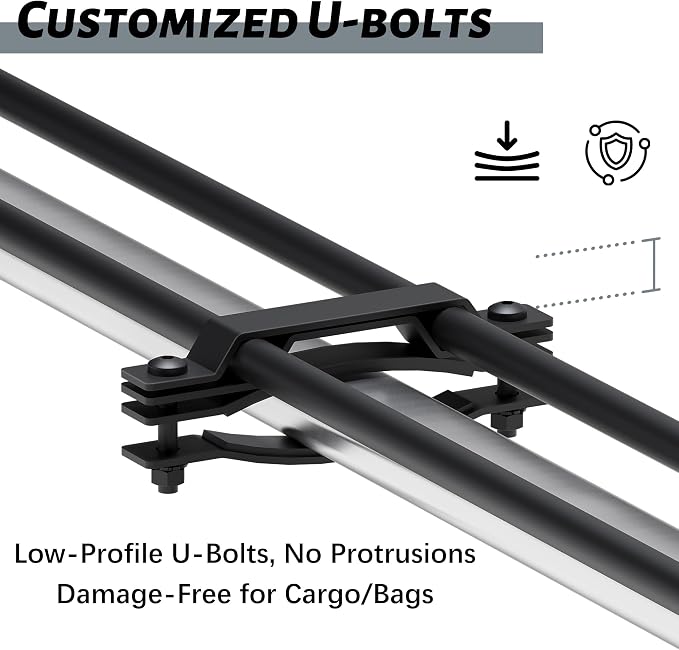 85" x 45" x 6" Universal Roof Rack, Extra Wide Rust-Proof Roof Cargo Basket for SUV, Heavy Duty Steel Rooftop Cargo Carrier, Car Top Luggage Holder 150LBS Capasity, Easy Assembly, Black