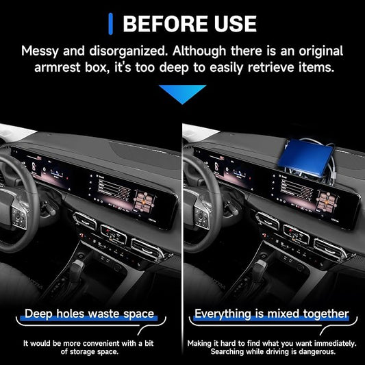 SXCY for 2026 Nissan Sentra Dashboard Organizer Tray for 2026 Nissan Sentra Accessories Screen Back Console Tray 2026 Sentra Behind Dash Console Organizer Screen Behind Phone Organizer