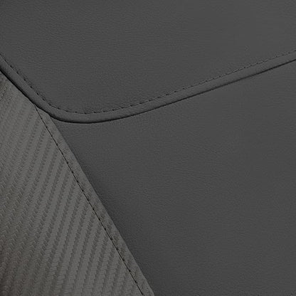 Flying Banner car seat Covers Protects Water Proof Faux Leather Carbon Fiber Fronts Gray Gray