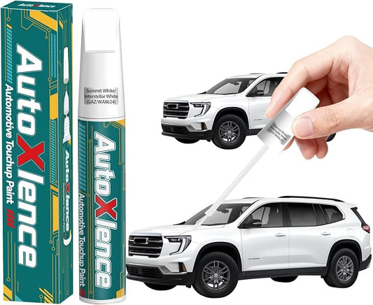 Summit White/Interstellar White(GAZ/WA8624) Touch Up Paint Compatible with GMC Car Paint Pen Scratch Repair Automotive Scratch Remover Fix Exact Color Match