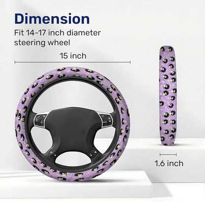 GENANY Funny Sprite Steering Wheel Cover, Non Slip Polyester Car Wheel Protector for Car SUV Truck, Universal 15 Inch