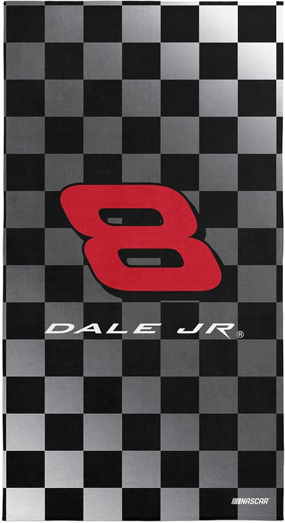 Northwest NASCAR Dale Earnhardt Jr. Graded Checks Beach Towel, Cotton Blend Lightweight Bath, Pool Swim Travel Fan Gear, 30 x 60 Inch