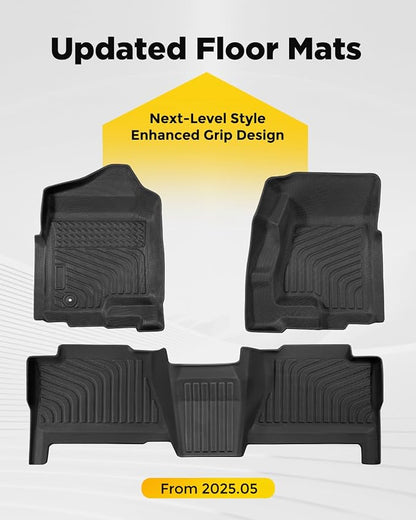 Car Floor Mats for Chevy Silverado: for Silverado/GMC Sierra 1999-2007 Crew Cab| for Suburban/Yukon XL 2000-2006| for Escalade/Avalanche 2002-2006 All Weather Truck Custom Accessories Front Rear Liner