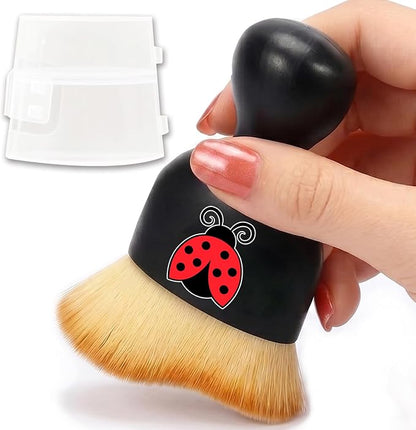 Ladybug Car Detailing Brush Soft Bristle Cars Interior Cleaning Brush,Automotive Dust Brushes with Protective Cover,for Vehicle Gentle Detailing Care Car Accessories Ladybug Gifts for Women Men