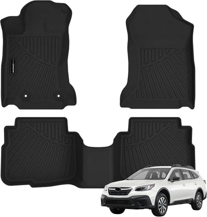 Auxko All Weather Floor Mats Fit for Subaru Outback 2020-2025 & Legacy 2020-2025 TPE Liners Accessories All Season Guard Odorless Floor Liner for Outback/Legacy 2025 2024 2023 2022 2021 2020 Black