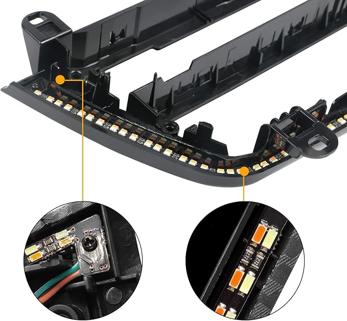 Jaronx Compatible with BMW LED Console Panel Ambient Light for 3 Series F30 F31 4 Series F32 F33, Radio AC Control Panel Replacement Ambient Lights with Dual Color LED Lighting