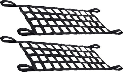 Orion Motor Tech Mesh Cargo Net 2 Pack, Rooftop Hammock Compatible with 1987-2022 Jeep Wrangler YJ TJ JK JL & Gladiator JT Jeep Wrangler Hammock Top Netting 4-Door and 2-Door