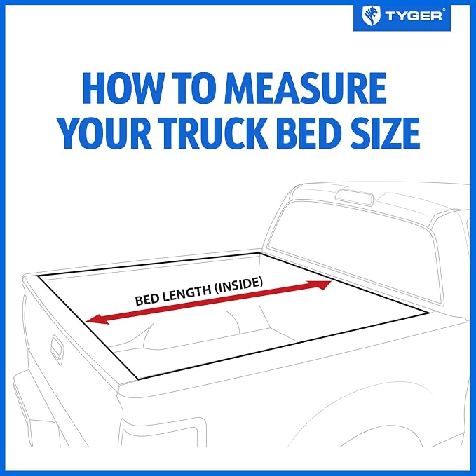 Tyger Auto T5 Tri-Fold Alloy Hardtop Truck Bed Tonneau Cover Compatible with 2024-2025 Ford Ranger | Fleetside 5' (61") Bed | TG-BC5F1022