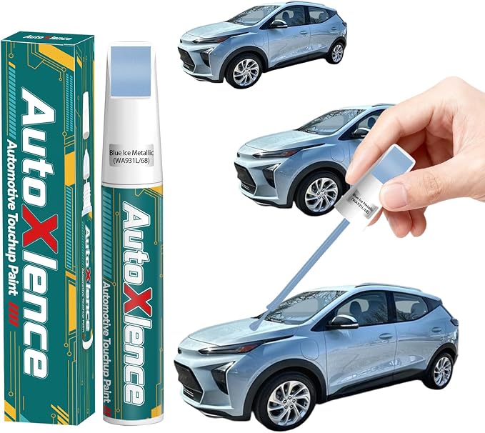 Blue Ice Metallic(WA931L/68) Touch Up Paint Compatible with Chevrolet Car Paint Pen Scratch Repair Automotive Scratch Remover Fix Exact Color Match