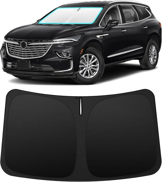 INSAUTO Custom Fit Windshield Sun Shade Accessories for Buick Enclave 2018-2024, Foldable Front Window Sunshade, UV & Heat Reflector, Keeps Interior Cool, Includes Storage Bag