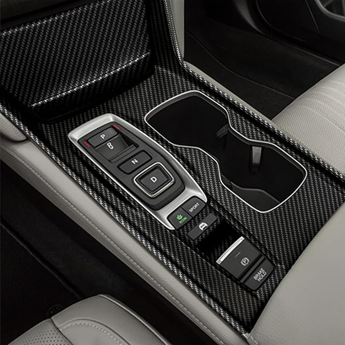 Carbon Fiber Gear Shift Panel Cover Compatible with 2018-2022 10th Gen Honda Accord Hybrid