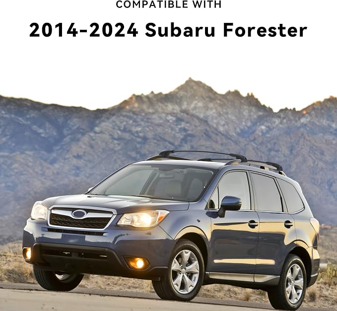 300lbs Lockable Roof Rack Cross Bars Compatible with Subaru Forester 2014-2026 (Not for Wilderness), Aluminum Crossbars Rooftop Luggage Kayak Bicycles Cargo Carrier