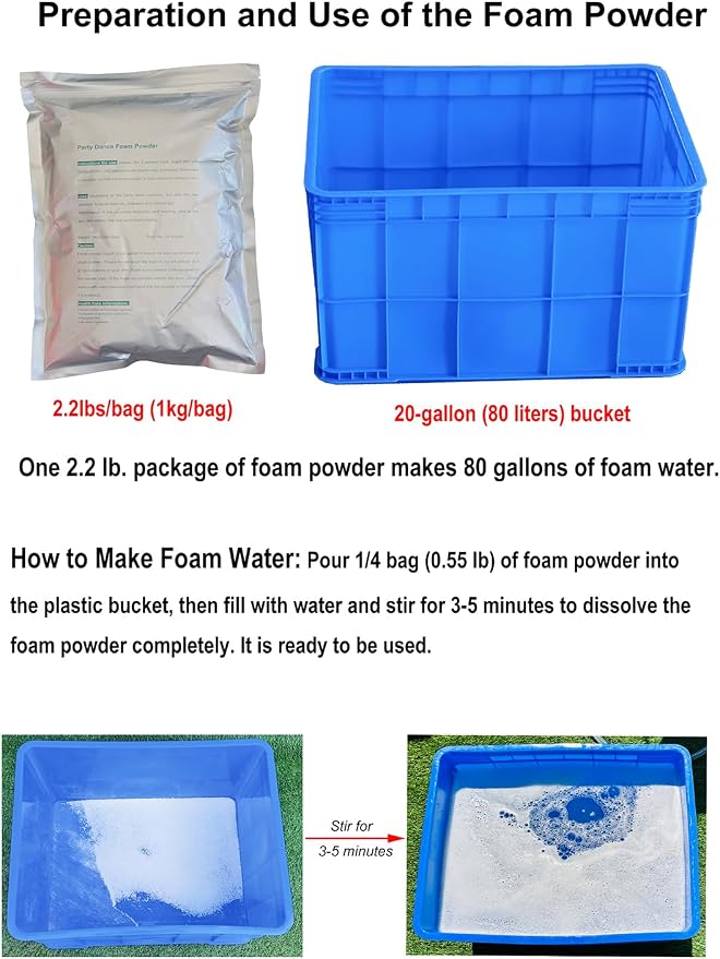 LANGXUN 2026 Upgrade Foam Machine for Party, 1200W High Power Foam Maker Cannon Bubble Machine, Outdoor Summer Pool Party Water Toys for Birthdays Hoilday Celebrations and Backyard Events