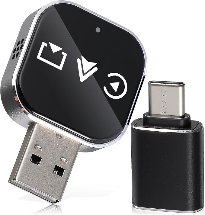 DOITOOL Wireless Car Adapter 3-in-1 Wireless Phone Connector for Car - Screen Mirroring - USB A to C Plug and Play Vehicle Accessories