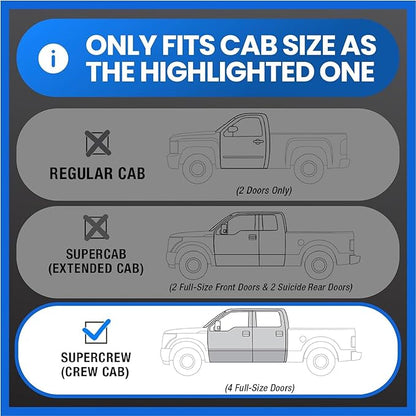 Tyger Auto Rear Under Seat Storage Box Compatible with 2015-2026 Ford F-150; 2017-2026 F-250 F-350 SD Supercrew Cab, Custom-Fit Cargo Organizer Console | TG-CB5F8868