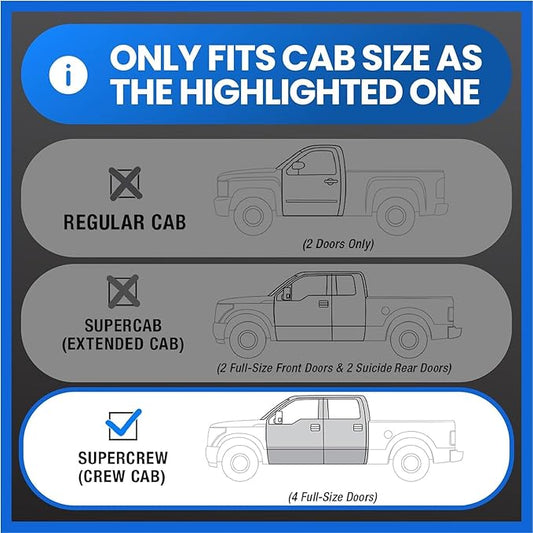 Tyger Auto Rear Under Seat Storage Box Compatible with 2015-2026 Ford F-150; 2017-2026 F-250 F-350 SD Supercrew Cab, Custom-Fit Cargo Organizer Console | TG-CB5F8868