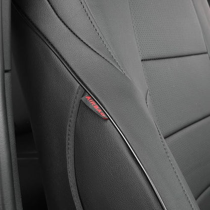 EKR Custom Fit Tacoma Front Car Seat Covers for Toyota Tacoma (Petrol & Hybrid) 2024 2025 2026 Double cab SR/SR5/TRD Sport/TRD Off-Road/Limited - Front Row Only,Faux Leather(Black)