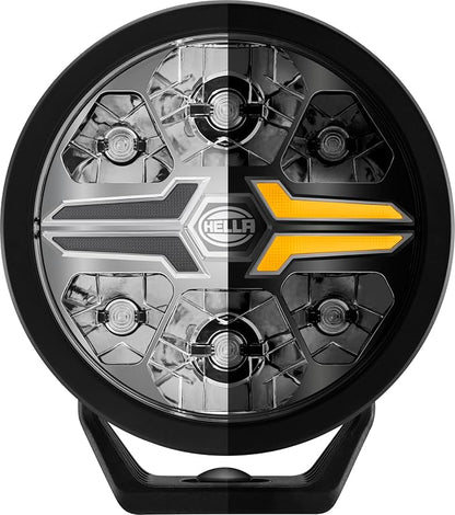 Hella Blade 6-Inch Round LED Off-Road Auxiliary Light Kit – 8,500 Lumens, 2 Lights & Covers for Cars, Trucks, SUVs & ATVs (358228801) | 2-Pack