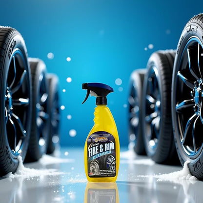 Gliptone Total Tire and Rim Cleaner Spray, 22 Fl Oz, Safe for Clear-Coated & Painted Rims, Black & White Wall Tires, Spray-On, Hose-Off, Preps Tires for Shine, Professional Strength Formula