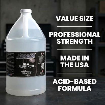 LANE'S New Aluminum Car Wheel Cleaner | Acid Rim Cleaner and Brightener | Brake Dust, Oxidation & Rust Remover for Motorcycles, Cars, Trucks | Shines & Eliminates Hard Scrubbing | 1 Gallon, 2 Pack