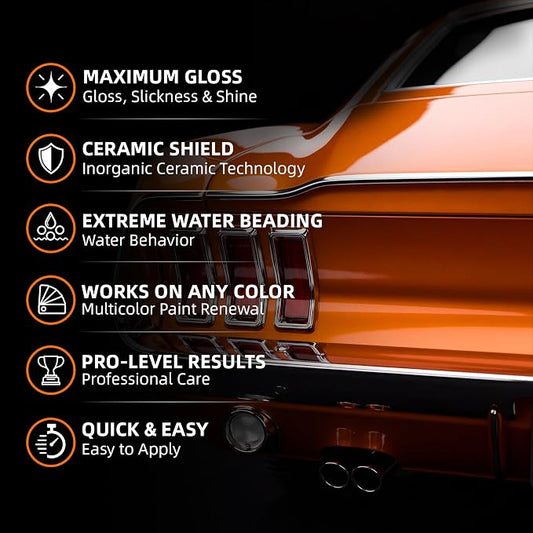 Ceramic Coating for Cars - Quick Effect Spray Coating, Extremely Hydrophobic Car Spray Coating, Easy to Use Coating for Paint Polish & Shine - 2 Pack for Car/Truck/RV/Motorcycle