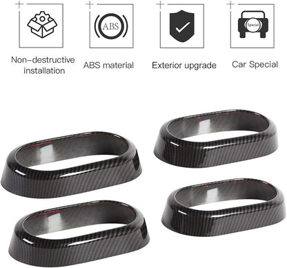 JeCar Interior Door Handle Cover Trim for 2007-2010 Jeep Wrangler JK Unlimited 4 Door Carbon Fiber Interior Accessories(4pcs)