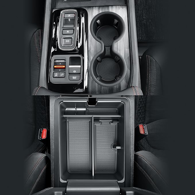 BIBIBO 2Pack for 2026 Honda Passport Center Console Organizer for 2026 Honda Passport Console Organizer+Cup Holder 2026 Passport Accessories 2026 Passport