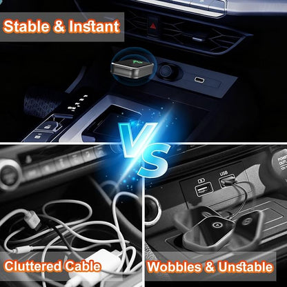 Wireless CarPlay Adapter for iPhone, Convert Wired to Wireless Dongle, 5.8GHz Fast Auto Connect, Compatible with Ford Toyota Honda Jeep Ram Chevy Nissan VW 2016-2025 Factory Wired Cars