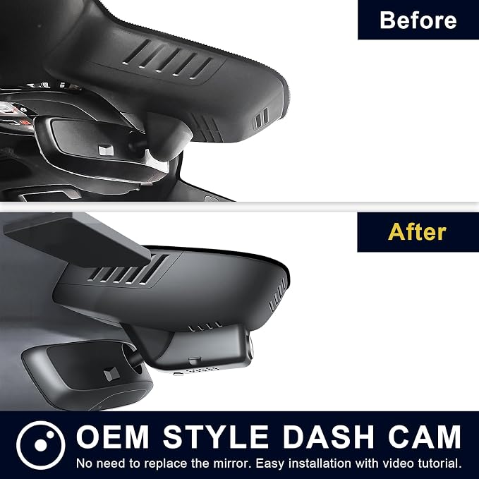 Mangoal 4K Dash Cam Custom for XC40 2023-2026 & XC40 Recharge 2021-2024 (Model B),B4 B5 T4 T5 P8 Accessories,Integrated OEM Look,UHD 2160P Video,WiFi & App, Loop Recording, Easy to Install, 64GB Card